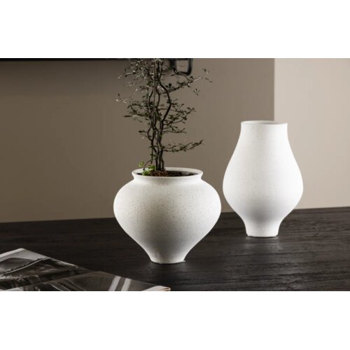 Venture Home vaza Rellis ⌀18 cm, bijela s crnim točkicama Slike