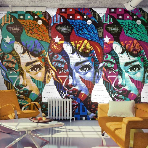  tapeta - Colorful Faces 100x70