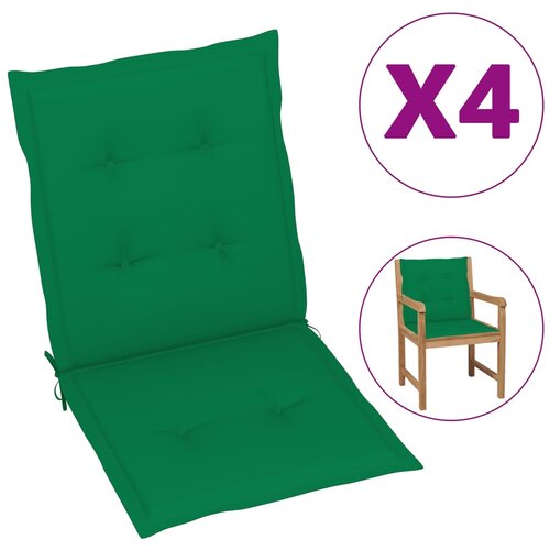 VidaXL Blazine za vrtne stole 4 kosi zelene 100x50x3 cm Slike