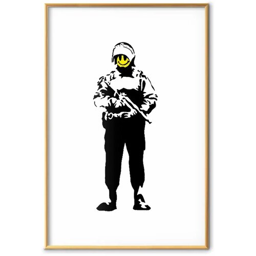  Plakat - Smiling Policeman 21x30 Zlatni okvir s margom Slike