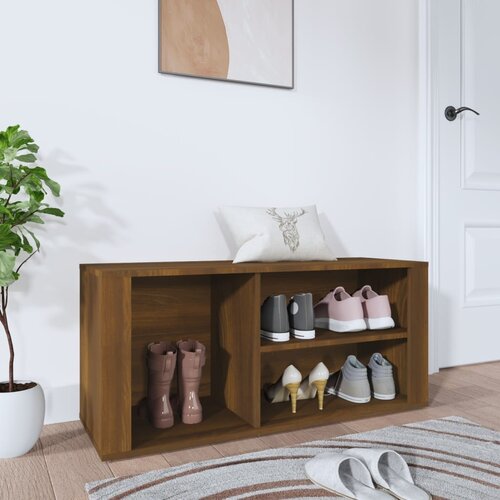 VidaXL Ormarić za cipele smeđi hrast 100x35x45 cm konstruirano drvo Slike