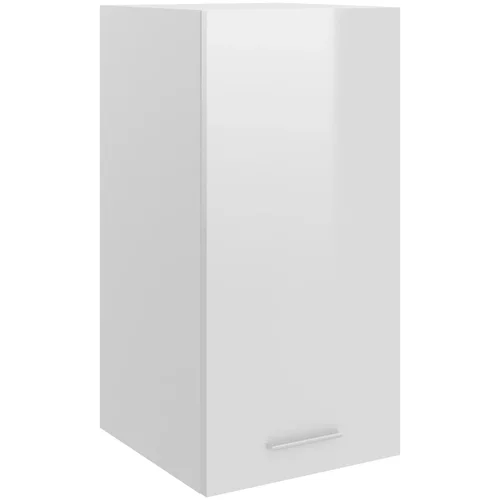 vidaXL Viseča omarica visok sijaj bela 29,5x31x60 cm iverna plošča, (20824444)