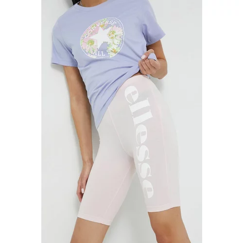 Ellesse Kratke hlače za žene, boja: ružičasta, s tiskom, visoki struk