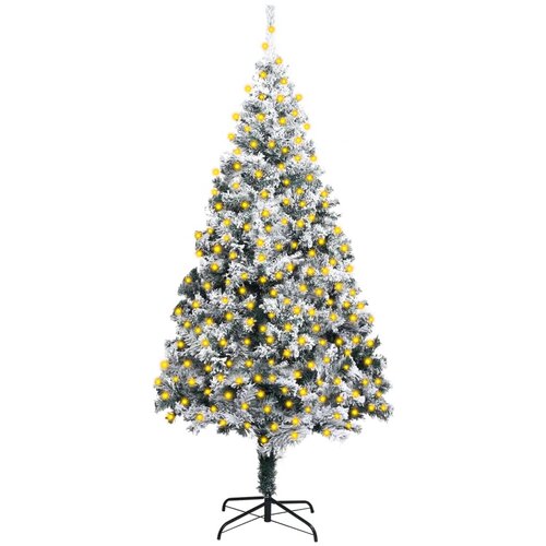 In umjetno božićno drvce LED sa snijegom zeleno 300 cm PVC Slike