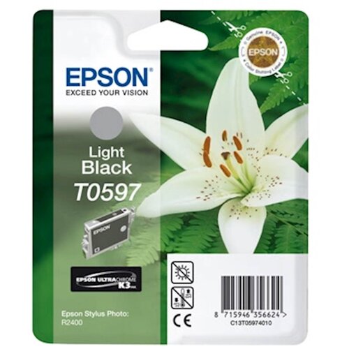 Epson T0597 (C13T05974010), 13ml original, svetlo črna kartu&amp;scaron;a, (674937) Slike
