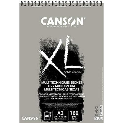 Canson Skicirka spirala XL Sand Grain A3 160 g sivi toni, 40 listna, (20631416) Cene