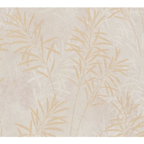 A.S. CREATION TAPETEN Tapeta iz netkane tekstilije AS CREATION Terra Floral (kremna, vzorec listov, 10,05 x 0,53 m) Slike