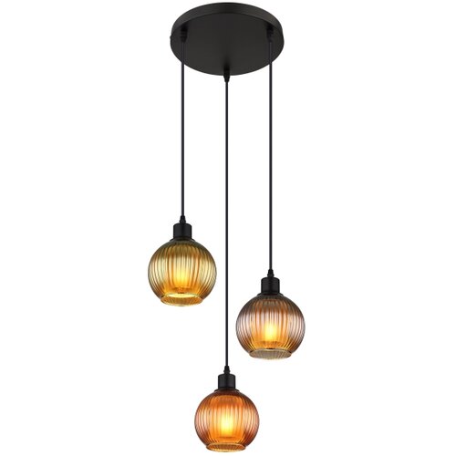 Globo 15638-3 - Luster na sajli ZUMBA 3xE27/25W/230V pr. 36 cm bakar/zelena/plava Cene