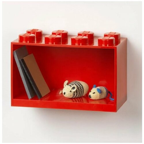 Lego polica u obliku kocke (8), crvena Slike