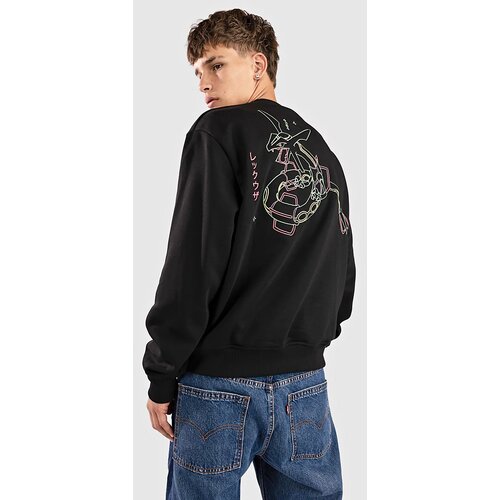 Dolly Noire x Pokemon Rayquaza Crewneck Pulover black Slike