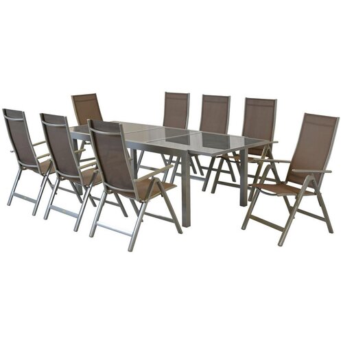 Gardenson Vrtni Set Carrara, 9-Delni, Raztegljiva Miza Cene
