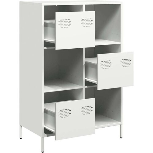  Visoka omara - Komoda - Predalnik bela 68x39x103,5 cm jeklo, (21717263) Slike