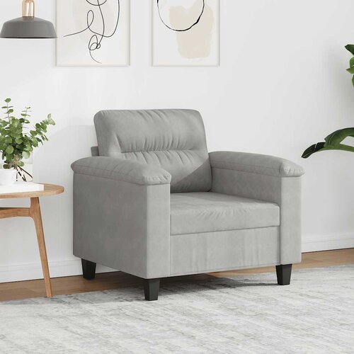  Fotelja svjetlosiva 60 cm od mikrovlakana Cijene
