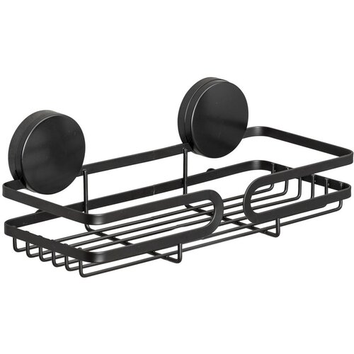 Wenko crna zidna polica za kupaonicu Static-Loc&amp;reg; Pavia, &amp;scaron;irine 26 cm Slike
