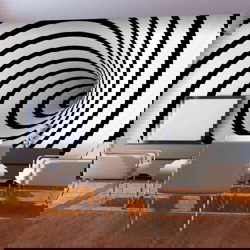  Tapeta - Black and white 3D tunnel 450x270 Cijene