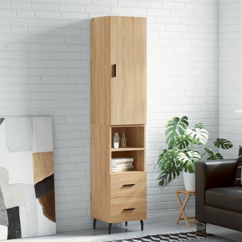 vidaXL Visoka komoda hrasta sonome 34 5x34x180cm od konstruiranog drva Cene