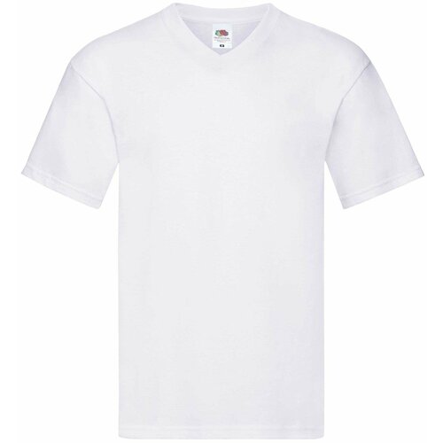 Fruit Of The Loom White T-shirt Original V-neck Cene