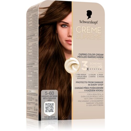 Schwarzkopf 5-60 čokoladno svetlo smeđa boja za kosu Slike