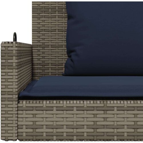 vidaXL Klupa za ljuljanje s jastucima siva 119x56x48 cm poli ratan Cijene