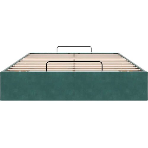 VidaXL okvir za krevet bez madraca tamnozeleni 120x190 cm bar&amp;scaron;unasti Slike