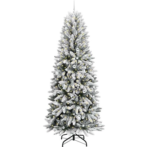 VidaXL Umjetno božićno drvce s stalakom Bijelo 93 x 93 x 240 cm Slike