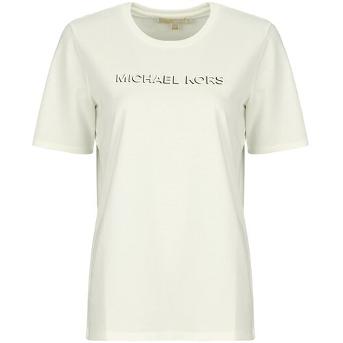 Michael Kors Majice s kratkimi rokavi MK SHDW EMBSSED LOGO TEE Bež Slike