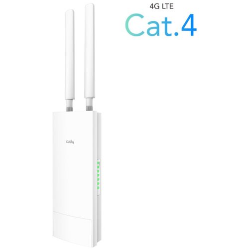 Cudy LT400 Outdoor 4G LTE Cat 4 N300 Wi-Fi Router, Nano SIM Slot, 10/100Mbps WAN/LAN Cene