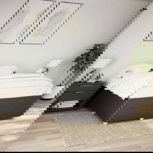  Okvir za krevet bez madraca tamnosmeđi 140 x 190 cm od tkanine Cene