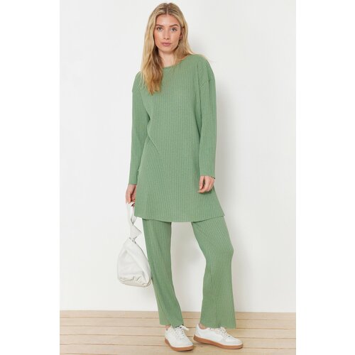 Trendyol Green Camisole Knitted Two Piece Set Cene