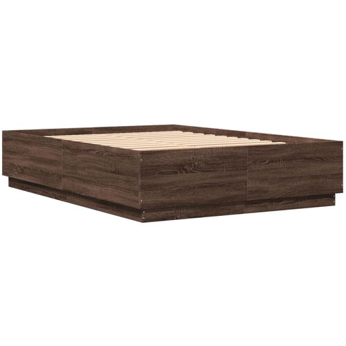 VidaXL Okvir kreveta smeđa boja hrasta 120x200 cm konstruirano drvo Slike