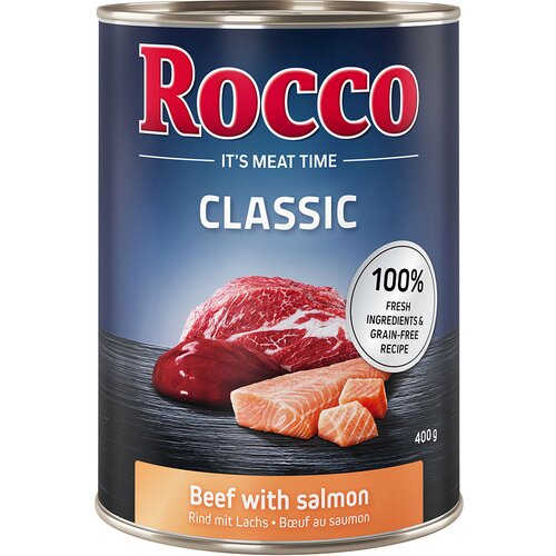 Rocco Varčno pakiranje Classic 24 x 400 g - Govedina &amp;amp; losos Slike