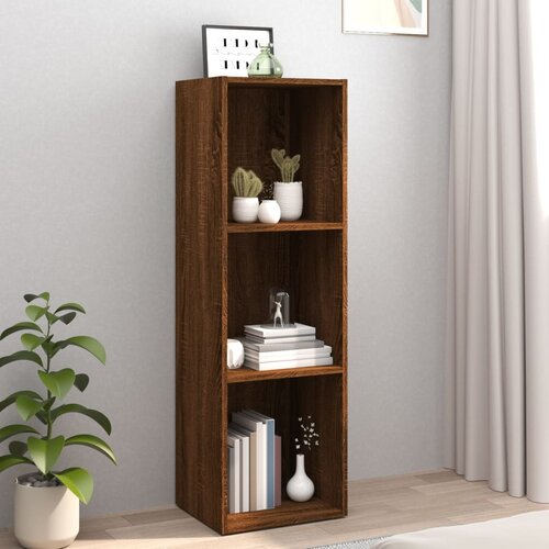 The Living Store Knjižna/TV omarica rjav hrast 36x30x114 cm inženirski les - Knjižna Omarica, (21431618) Slike