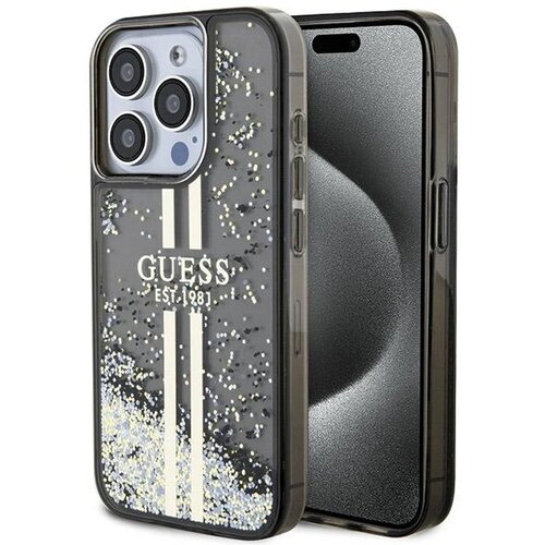 Guess OVITEK LIQUID GLITTER CASE OVITEK ZA IPHONE 15 PRO ČRN, (21833246) Cene