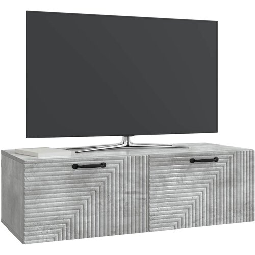  ormar za zid Betonska siva 98 x 41 x 30 cm Konstruirano drvo Slike