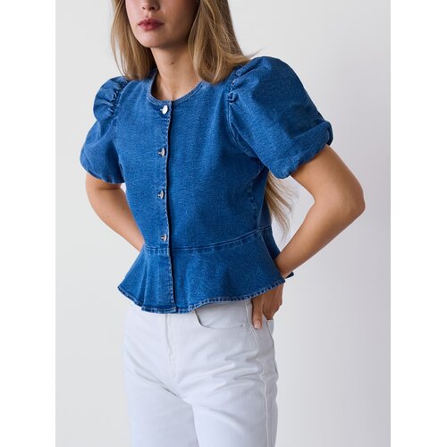Reserved Traper bluza s peplumom - plavo Cijene