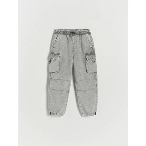 Reserved - BOYS` JEANS TROUSERS - light grey