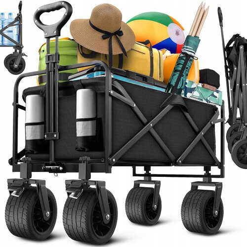  Zložljiv transportni voziček buggy za plažo in kampiranje 88cm Cene
