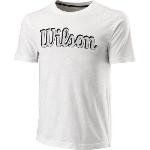 Wilson Pánské tričko Script Eco Cotton Tee-Slimfit White M Cene