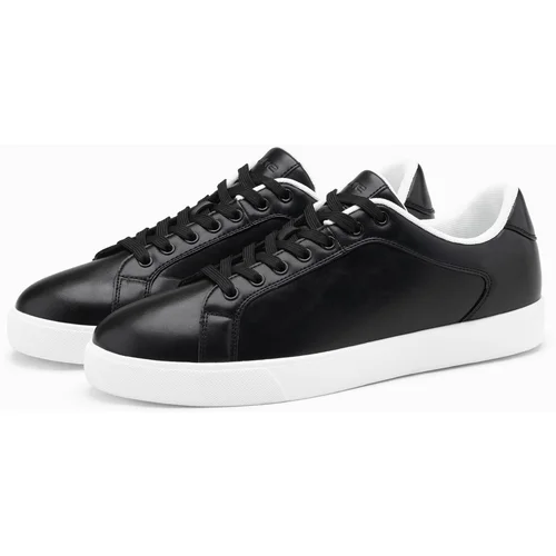 Ombre Classic men's sneaker shoes with high sole - black