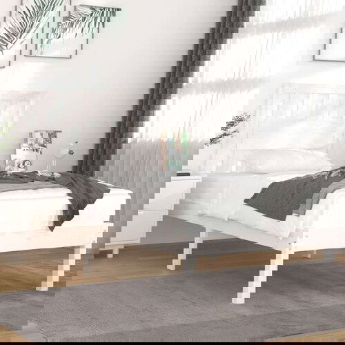  Okvir za krevet od masivne borovine bijeli 100 x 200 cm Slike
