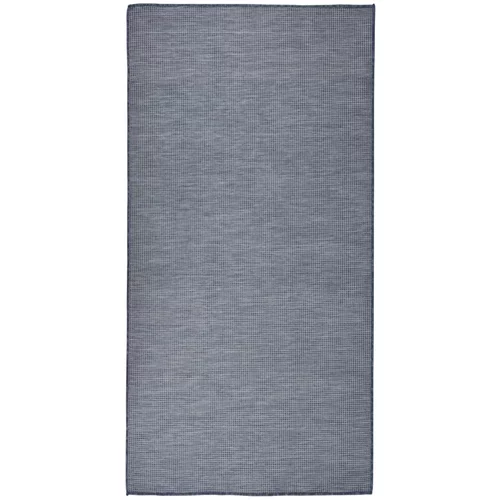 Vanjski tepih ravnog tkanja 100 x 200 cm plavi