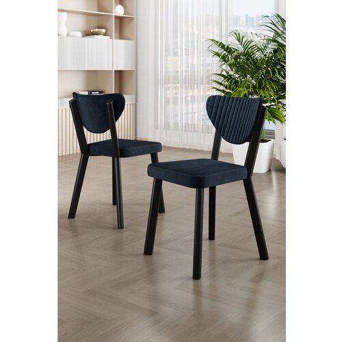 Hanah home Arfe - Anthracite, Black AnthraciteBlack Chair Set (6 Pieces) Cene