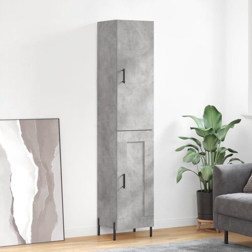 vidaXL Visoka komoda siva betona 34 5x34x180 cm od konstruiranog drva Cene