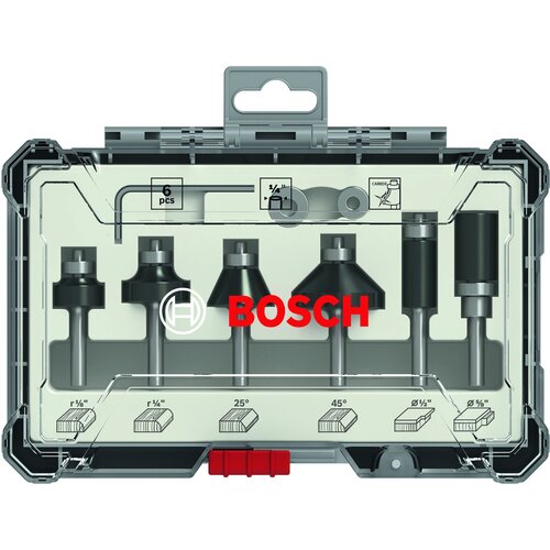 Bosch Kompleti glodala za obaranje ivica, 6 komada 2607017470 Cene