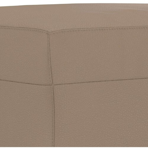  3-dijelni set sofa s jastucima boja cappuccina od umjetne kože Slike