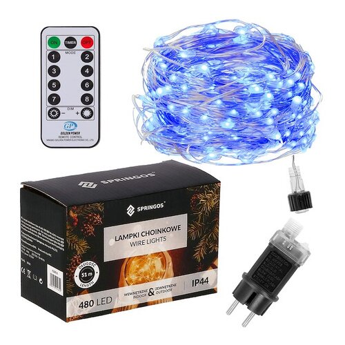 springos Božične lučke z daljinskim upravljalnikom, 480 LED lučk z modrimi žicami., (21638542) Cene