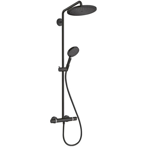 Hansgrohe Croma Select S Showerpipe 280 termostatski usponski tuš crna mat 26890670 Slike