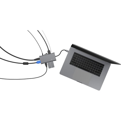 Icybox Docking stanica IB-DK4040-CPD, USB-C na 3x USB-A, RJ-45, 1x HDMI, 1x VGA, 1x 3.5mm Cijene