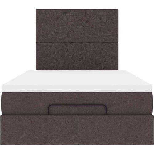 VidaXL okvir za krevet s madraca tamnosmeđi 120x190 cm od tkanine Slike