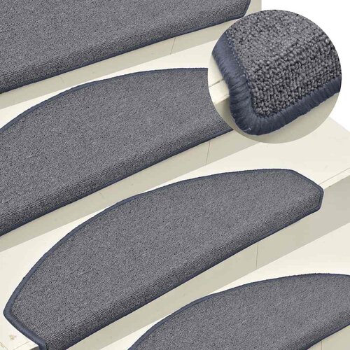  Prostirke za stepenice 15 kom 65x24x4 cm svijetlo sive i plave poluokrugle velike Cijene